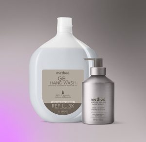 gel hand wash starter set – violet + lavender. 46 fl oz